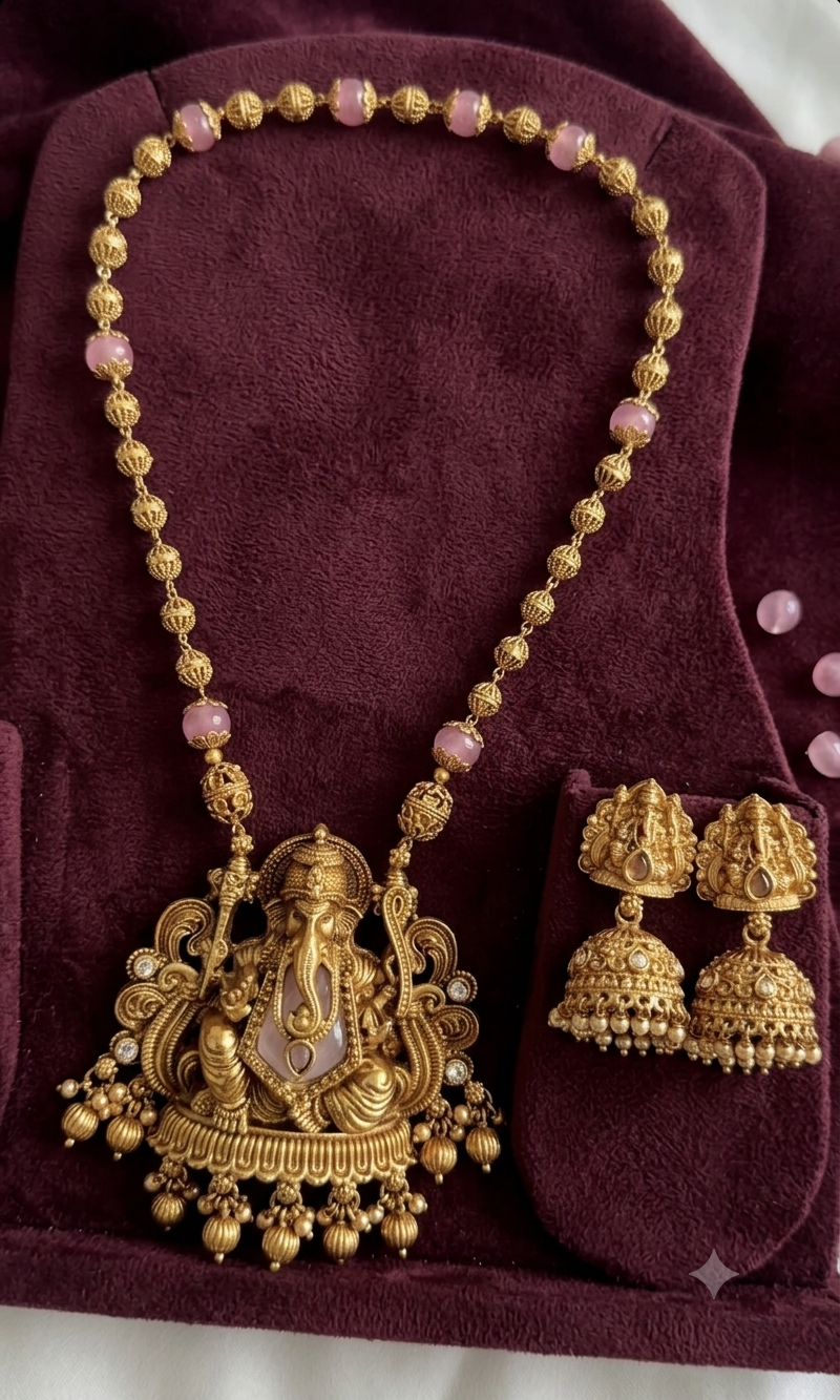 Shree Ganesh Heritage Necklace Set ⭐