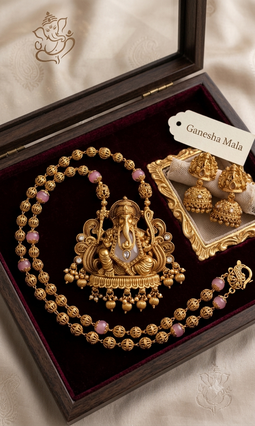 Shree Ganesh Heritage Necklace Set ⭐