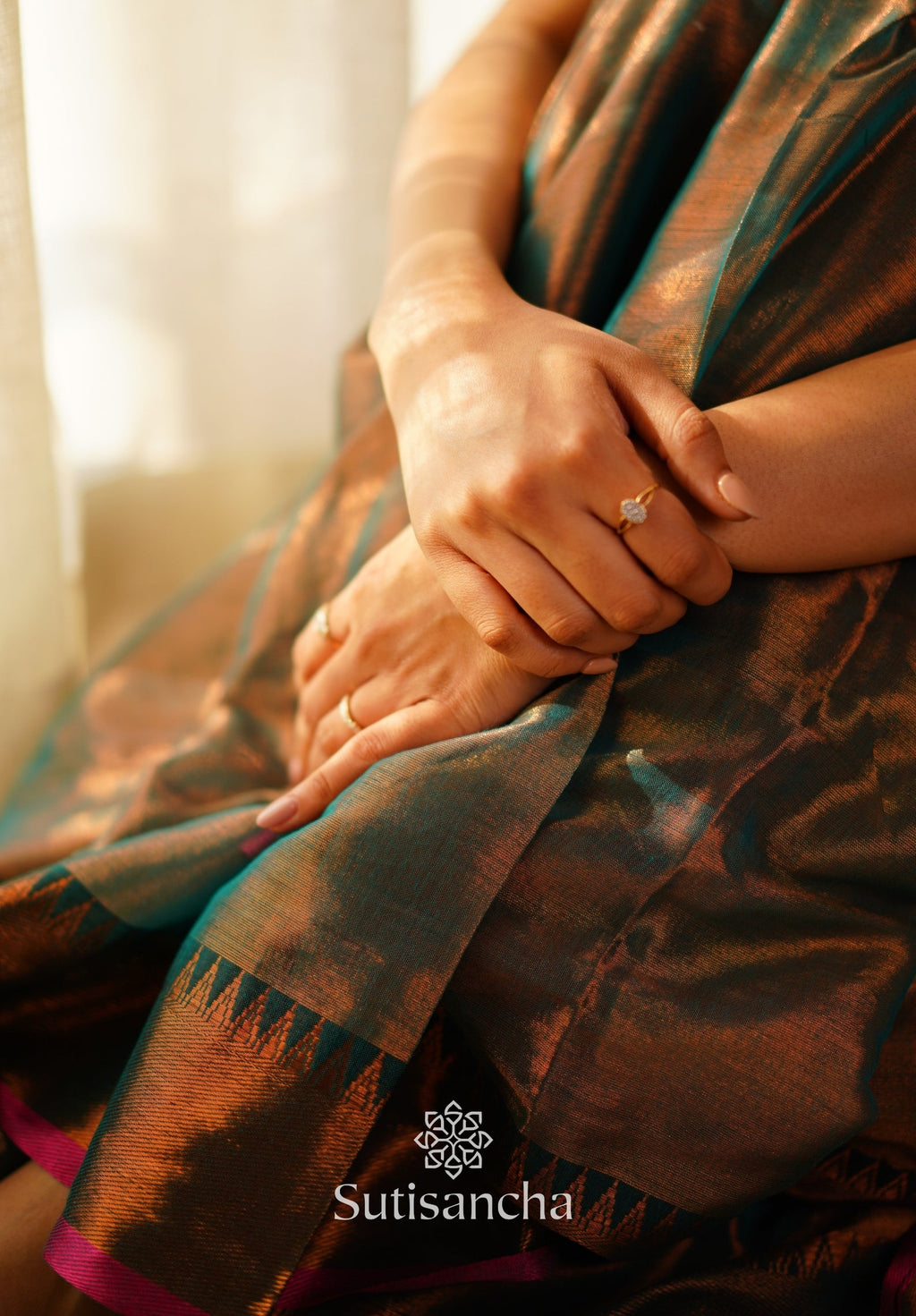 Rama Onam Green Handloom Cotton Tissue Saree Onam